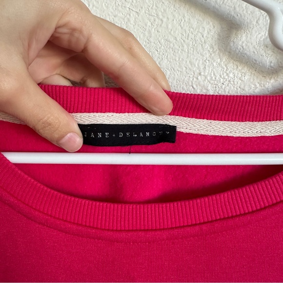 Jane+Delancey hot pink tiger print crewneck sweatshirt - Picture 3 of 8